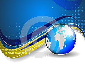 Background with globe, internet concept of global business
