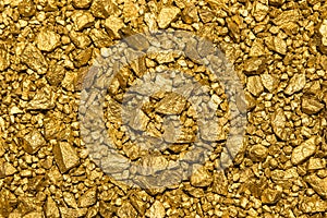 Background of gold nuggets photo