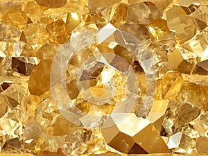 background of a golden crystals of amber