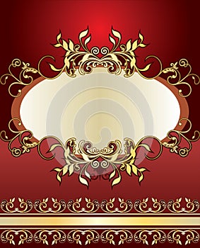 Background with golden decoration