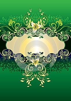 Background with golden decoration