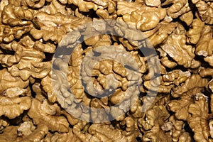 Background - kernels of peeled walnuts