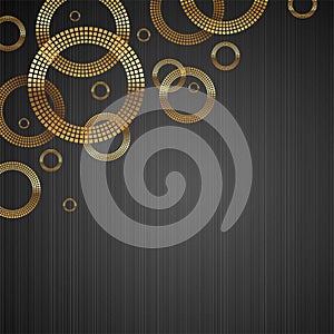 Background with golden luxury shiny circles