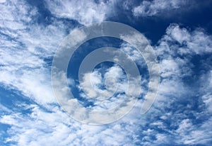 Background of gorgeous blue skies and puffy clouds