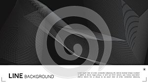 Background gradient black and white line tringle abstract background design. vector illustration.