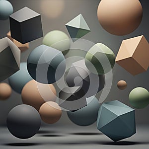 Background is a gradient of gray tones, enhancing the three-dimensional effect