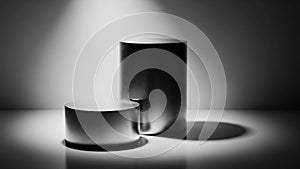 The background is a gradient from light to dark gray enhancing the