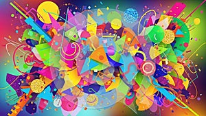 Background gradient transitions between hues, adding to the depth of the