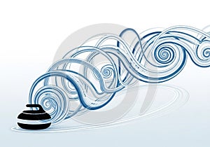 The background is a gradient of white to light blue, creating a sense of