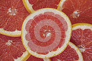 Background with grapefruit slices