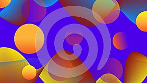 background graphic design fluid color and transparency with circles