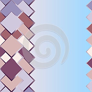 Background graphic geometric abstract tile multicolored squares rhombuses with copyspace blue gray silver burgundy beige light