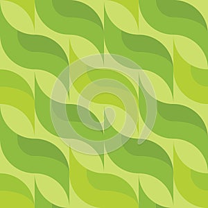 Background with green leaves. Abstract seamless pattern. Nature design.