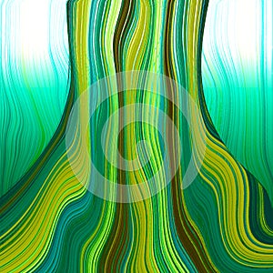 Background  green and yellow lines 3d effect. photo