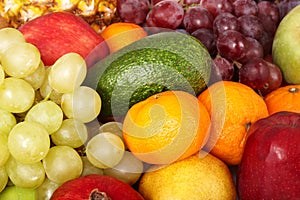 Background of group fruit.