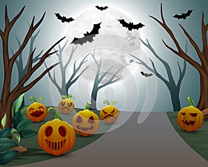 Background of halloween celebration on night