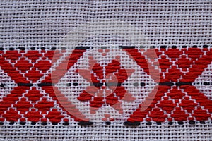 Background with hand-sewn pattern