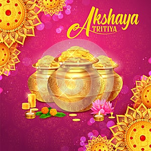 Background for Happy Akshay Tritiya religious festival of India celebration photo