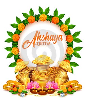 Background for Happy Akshay Tritiya religious festival of India celebration