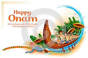 Background for Happy Onam festival of South India Kerala