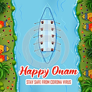 Background for Happy Onam festival of South India Kerala