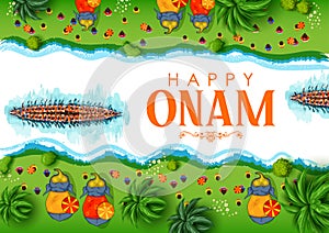 Background for Happy Onam festival of South India Kerala