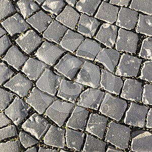 Background of harmonic cobble stones