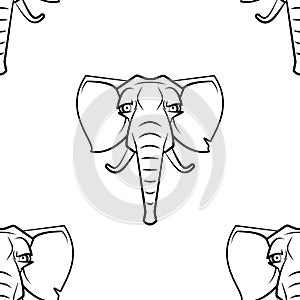 Background head elefant