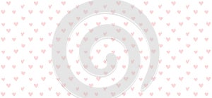 Background with heart seamless pattern, Valentine`s day banner