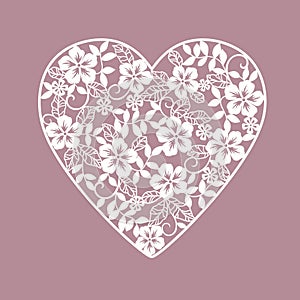 Background with hearts from flowers