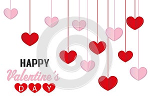 Background of hearts for Valentine`s Day