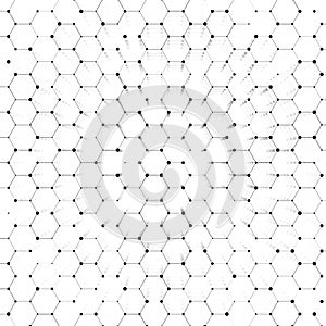 Background of hexagonal geometric abstract cells pattern