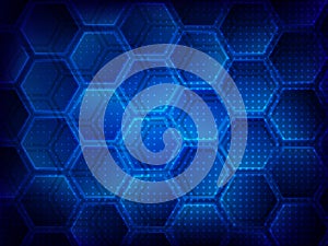 Background with hexagons. Hi-tech digital technology concept. Abstract background. Vector illustration