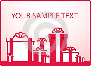 Background with holiday gift and sample text