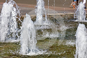 Background from homogeneous fountains on a clear sunny day