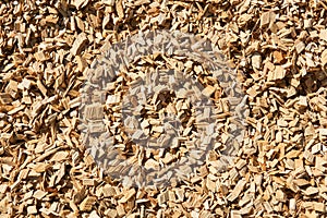 Background - huge pile of wood chips