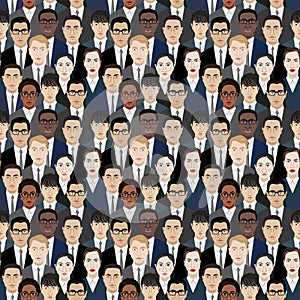 Background with hundreds of business people