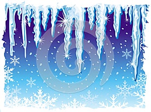 Background with icicle