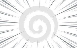 Background illustration of Comic Radial Speed Lines, monochrome vector graphic effects