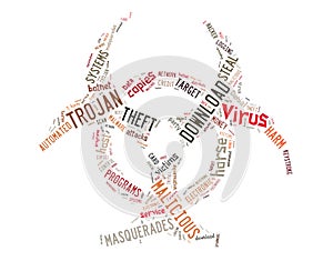 Background illustration of computer virus