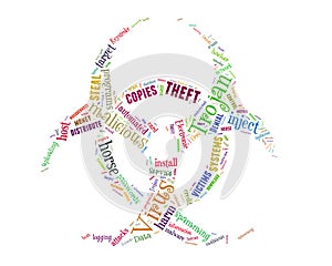 Background illustration of computer virus