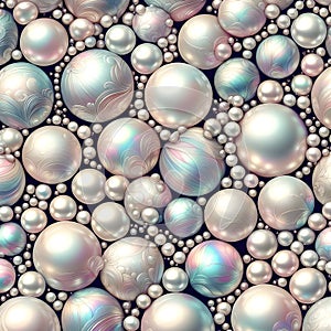 Background illustration design pearls pattern beautiful ai generator