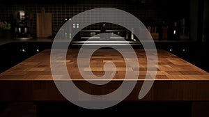 The background of this image is a cityscape, with a wooden table top and a blurry view from the window