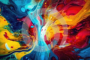 background image that consists of vibrant, contrasting colors arranged in a fluid, swirling pattern Generative AI