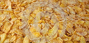 Background image of corn flakes on a table