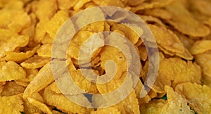 Background image of corn flakes on a table