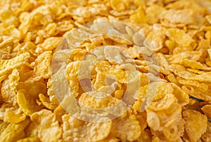 Background image of corn flakes on a table