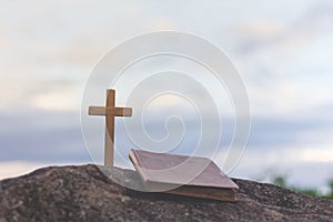 Background image of cross, Easter Sunday.