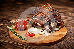 Background image of fried ribs