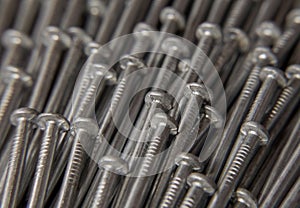 Background image from a group of nails, top view